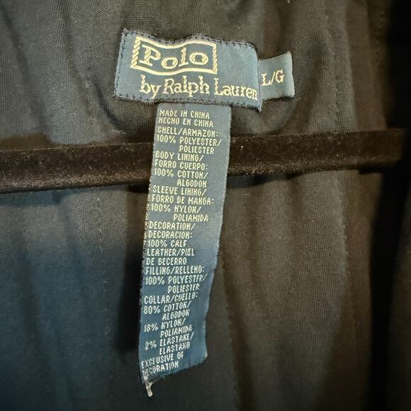 Polo Ralph Lauren Jacket Mens Large Black Zip Up Pony Softshell Vintage Y2K - Picture 12 of 14